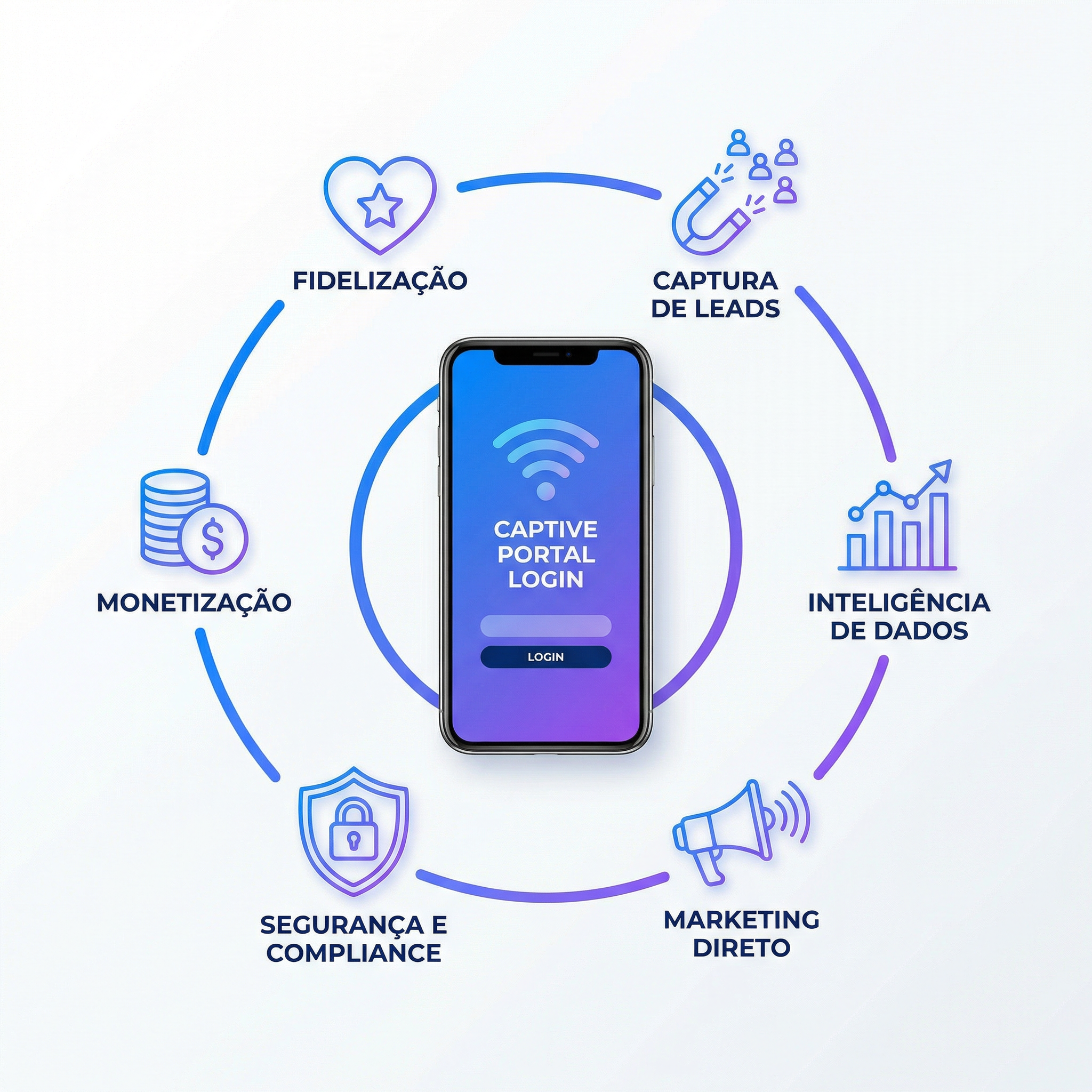 Infográfico - Vantagens do Captive Portal